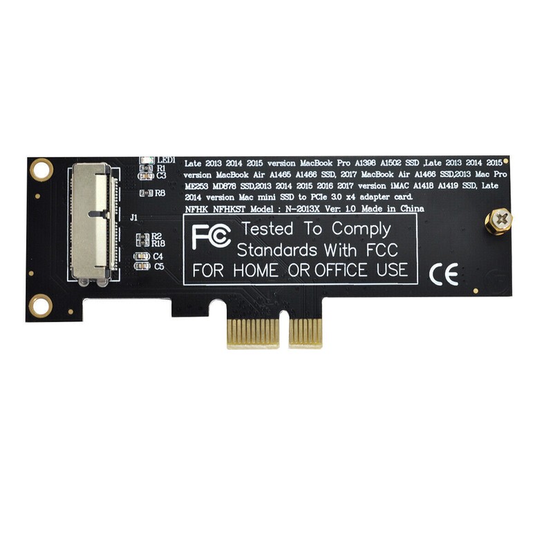 NFHK PCI Express PCI-E 1X to 12+16Pin 2013-2017 Mac Pro Air SSD Convert SATA