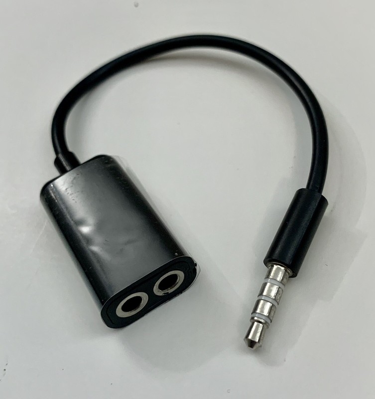 Black 3.5mm AUX Stereo Audio Dual Headphone Splitter Earbud Adapter - BRAND NEW gallery