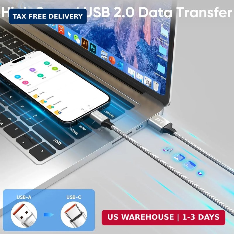 20 Ft USB C Cable, Long USB a 2.0 to Type C 12W Fast Charging & Data Transfer Co gallery