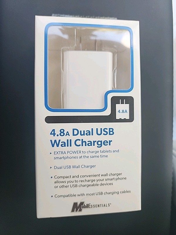 MobilEssentials 4.8a Dual USB Wall Charger Block White