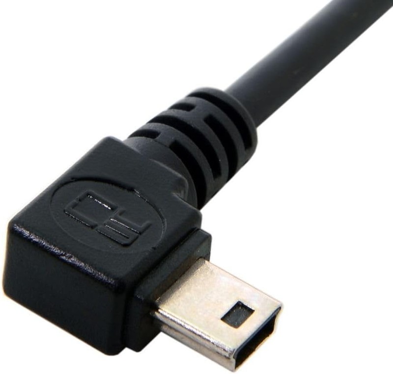 Mini USB Cable USB 2.0 Male to Mini USB 5 Pin Male 90 Degree Left Angled Chargin gallery