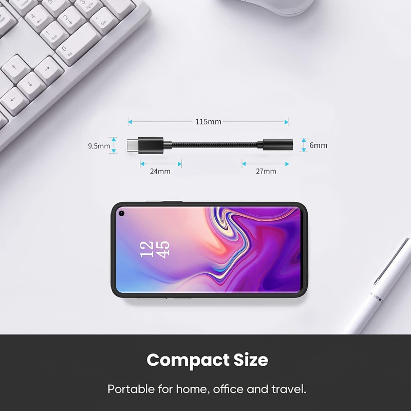 Paquete de 2 adaptadores de audio USB C a conector para auriculares de 3.5 mm gallery