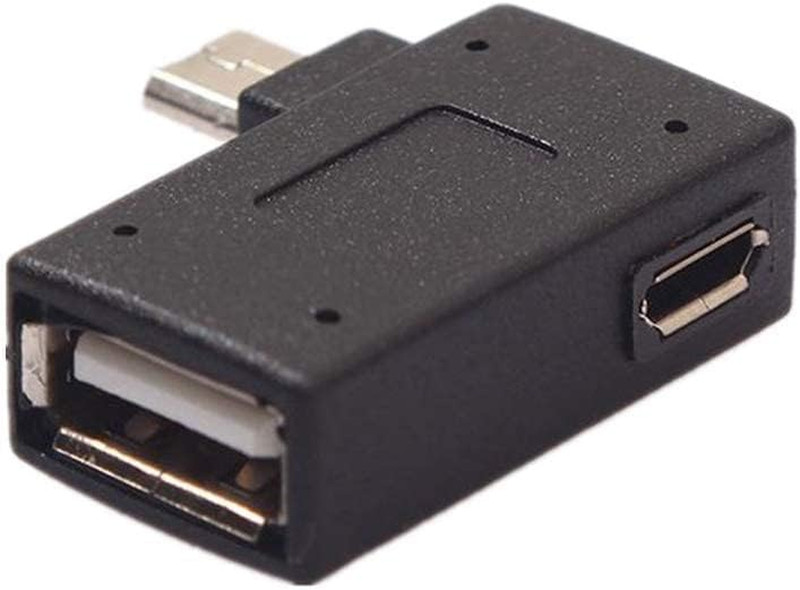 OTG Adapter, 90* Angle USB Port Adapter, Micro OTG Cable 2 Pack Compatible gallery