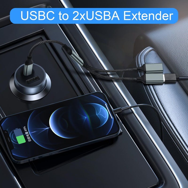 USB Splitter Cable USB 2.0 Male to Female Power Cord Multi USB Port Extender ... gallery