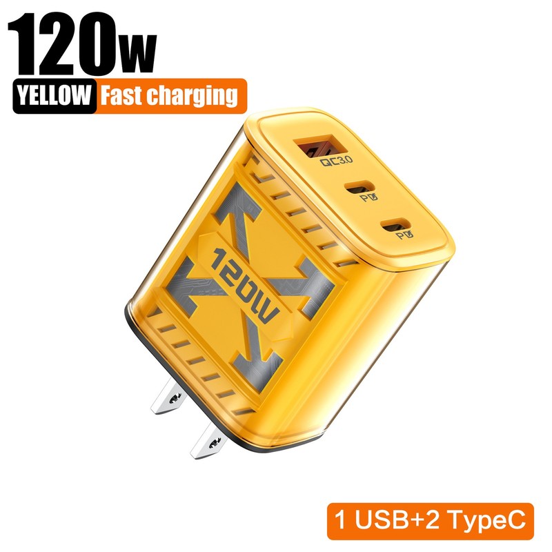 120W 3-Port USB Type-C Fast Wall Charger,For iPhone 17 Pro Max,16,15,14-6 Series gallery