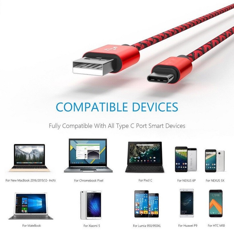 Braided 25cm USB Type-C Adapter Cable Charger For Apple iphone 15 Pro Max Short gallery