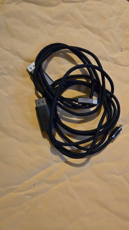2 “Uni” Brand Cables USB-C To Displayport (3ft & 6ft)