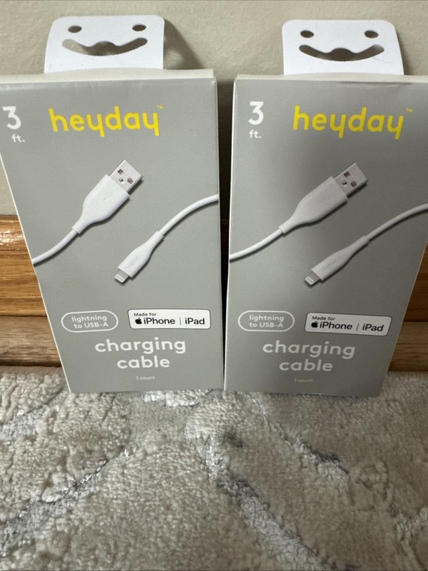 heyday Lightning to USB-A Round Cable MFi certified 3FT Gray