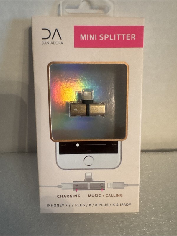 Multipurpose Dan Adora Mini Splitter For iPhones/iPads-charging/music/calling