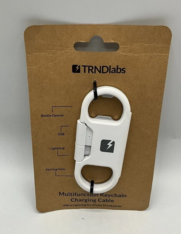 TRNDlabs iphone 14 or earlier turbo charging cable keychain bottleopener New