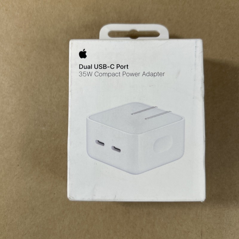 Genuine Apple 35W Dual USB-C Port Compact Power Adapter A2571 MWM3AM/A New