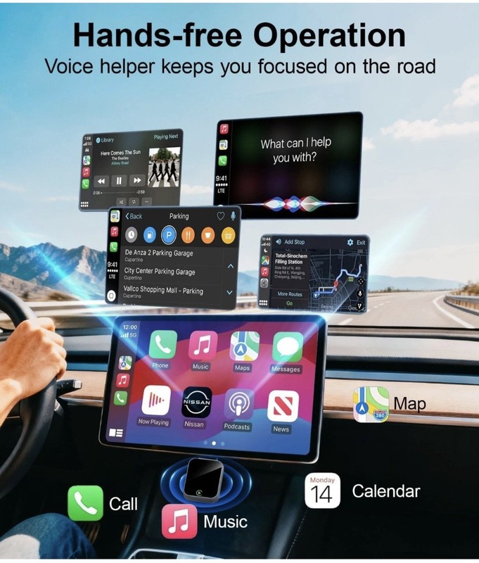 2026 Wireless CarPlay Adapter for iPhone No Audio Lag 5s Auto-Connect Conversion gallery
