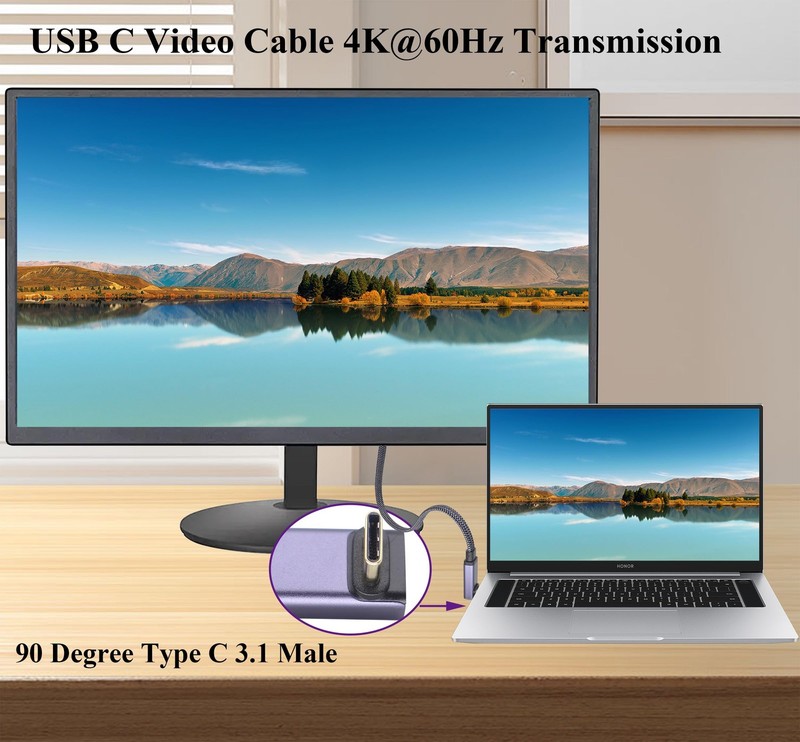 2Pack Up&Down Angle USB 3.1 Gen 2 Cable 90 Degree USB 3.1 to Extension Cable ... gallery