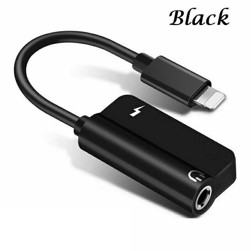 3.5mm Jack Adapter Headphone AUX Splitter and Charger For iPhone 14 13 12 11 X 8