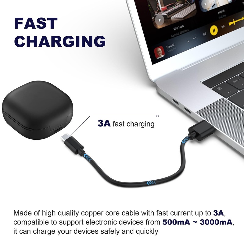 USB C Charging Cable Compatible with Beats Powerbeats Pro 2, Solo 4, Solo Bud... gallery