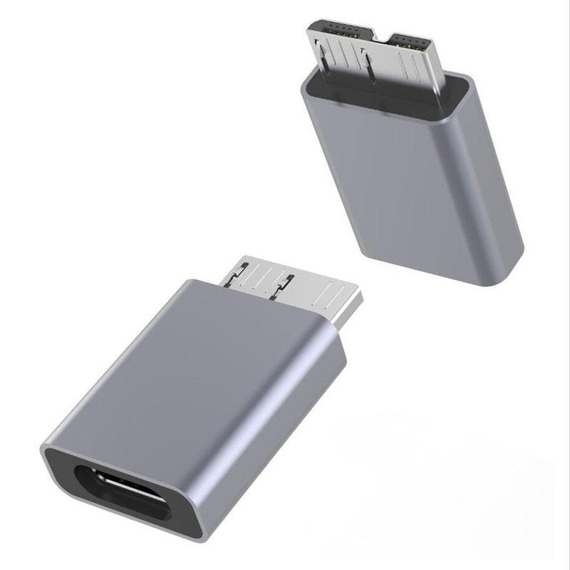 Mini USB-C 2.0 To Micro B USB 3.0 Adapter Alloy Hard Drive Data Plug Converter gallery