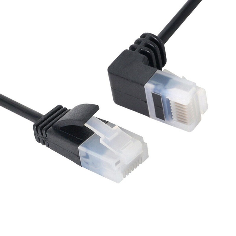Ultra Slim Cat6 Ethernet Cable RJ45 Down Angled to Straight UTP Network Cable gallery