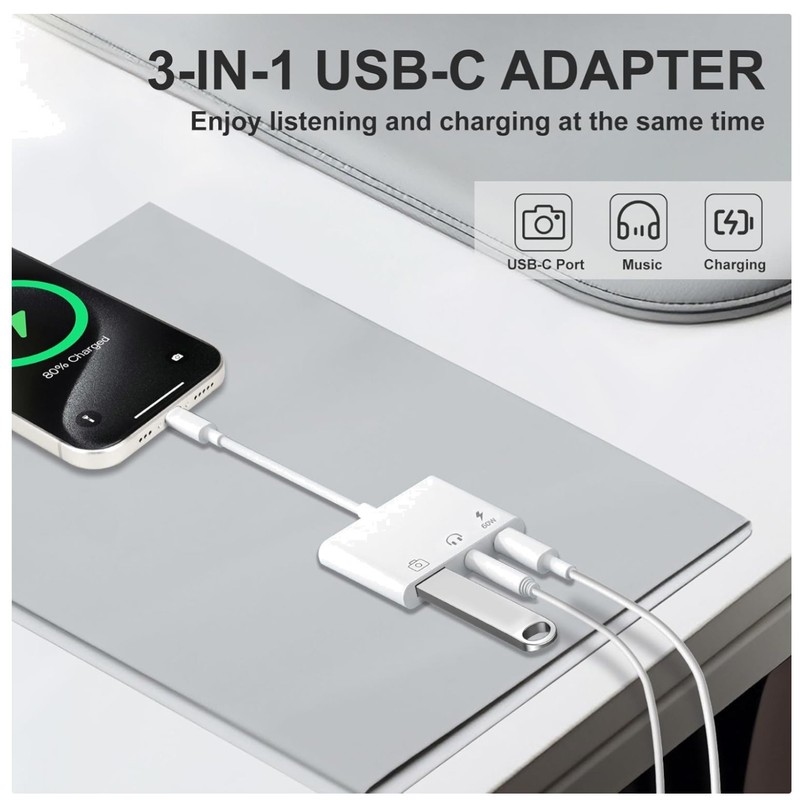 Multi-Function USB OTG Adapter for iPhone, iPad, MacBook