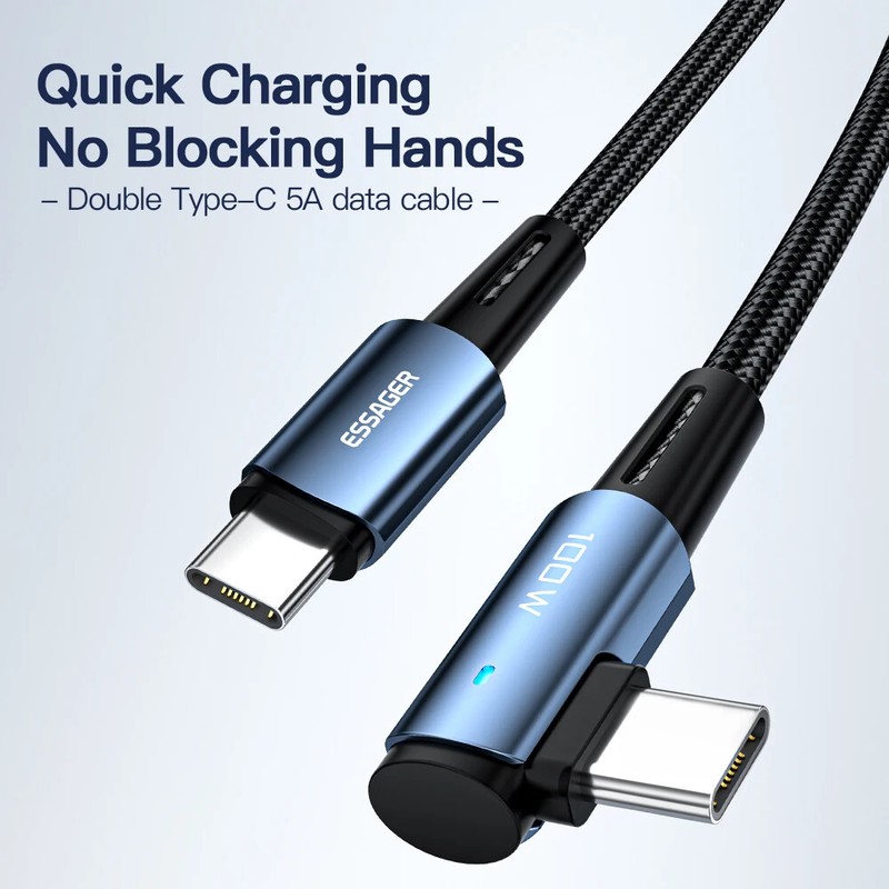 Essager 100W USB Type C To USB C Cable For iPhone Samsung Fast Charger Date Wire gallery