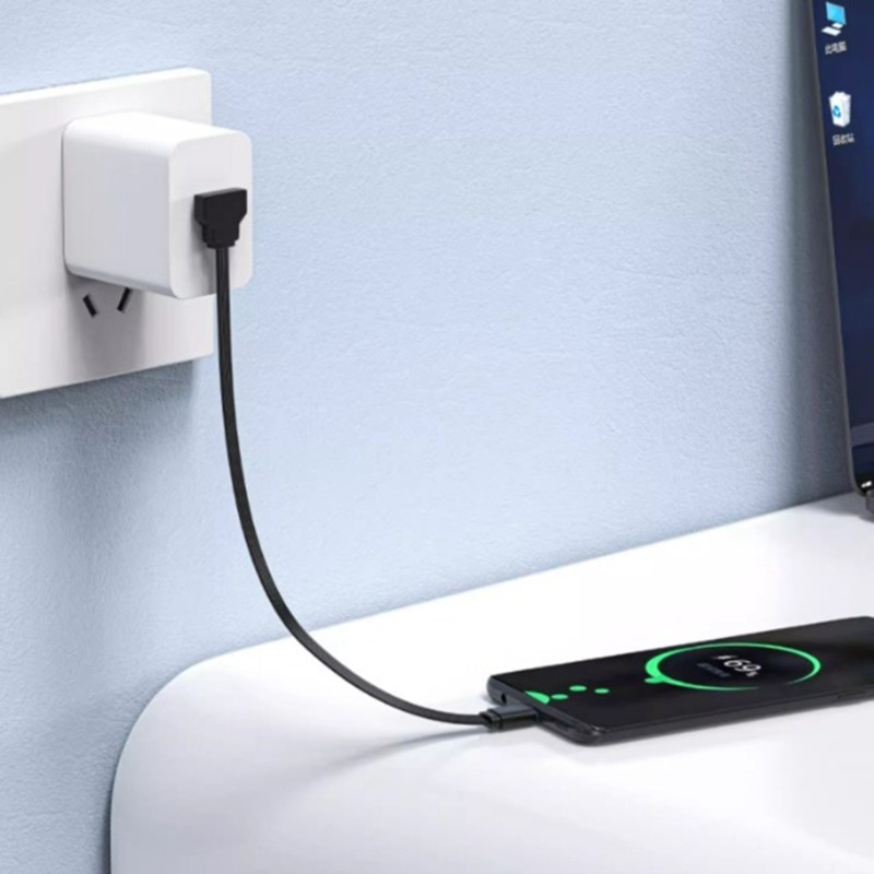 Small 90Degree USB C to USB A Cable for Efficient Charging and Data Sync gallery