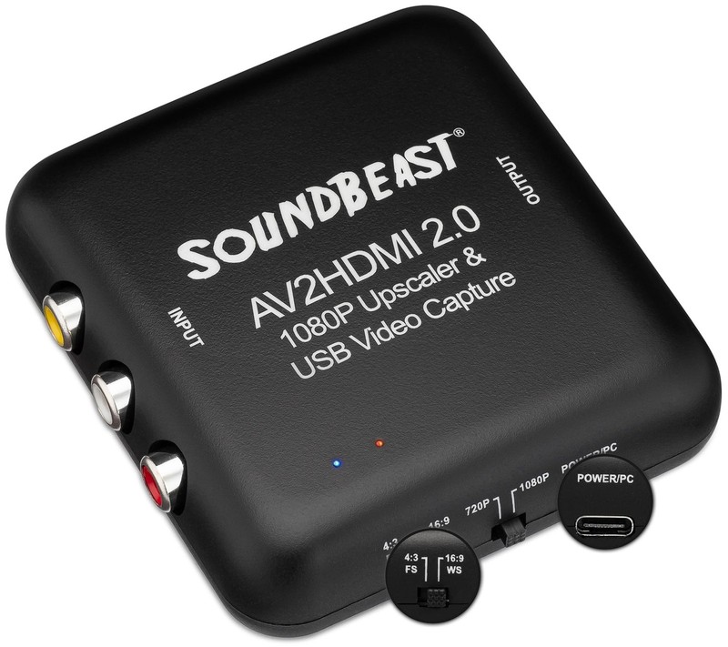 SoundBeast AV to HDMI Converter & Recorder 2.0 - AV RCA Composite to 1080P HD...