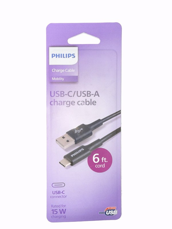 Philips USB-C to USB-A Charge Cable Boxed/Sealed/Retail