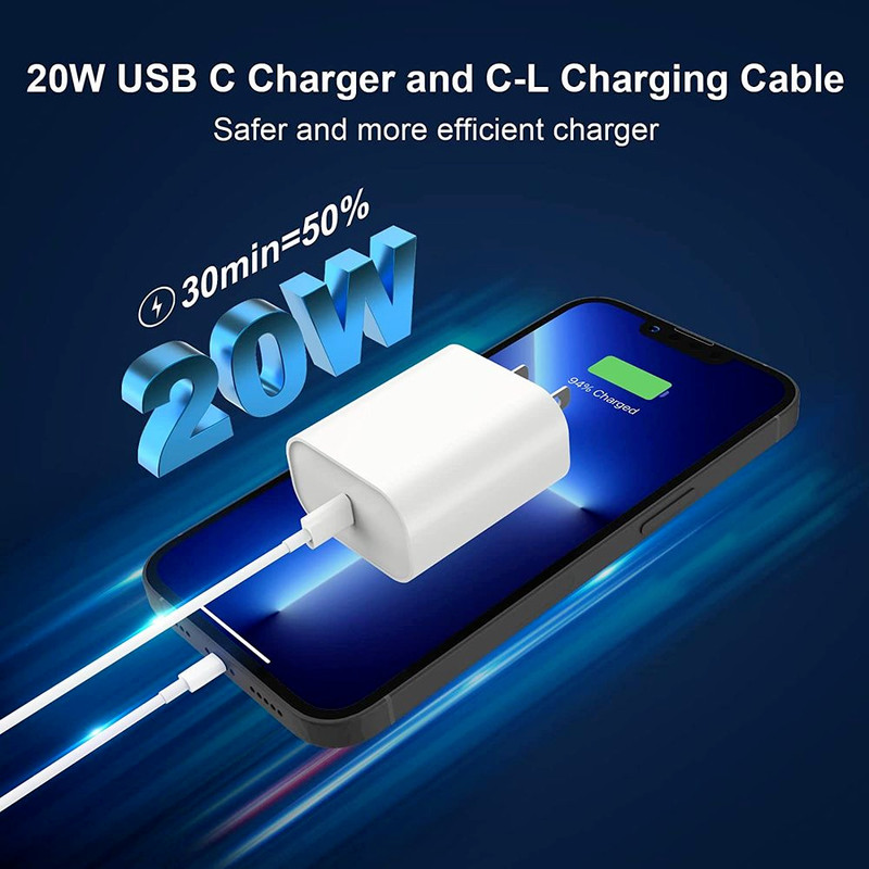 3X For iPhone14 13 12 11 XR PD Fast Charger Cord 20W USB-C Power Adapter Block gallery