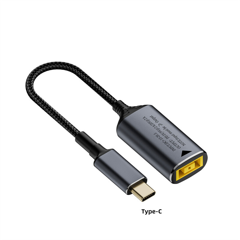 USB C Male To DC 20*47mm Female Adapter Cable For 140W/DC Lenovo Square Port gallery