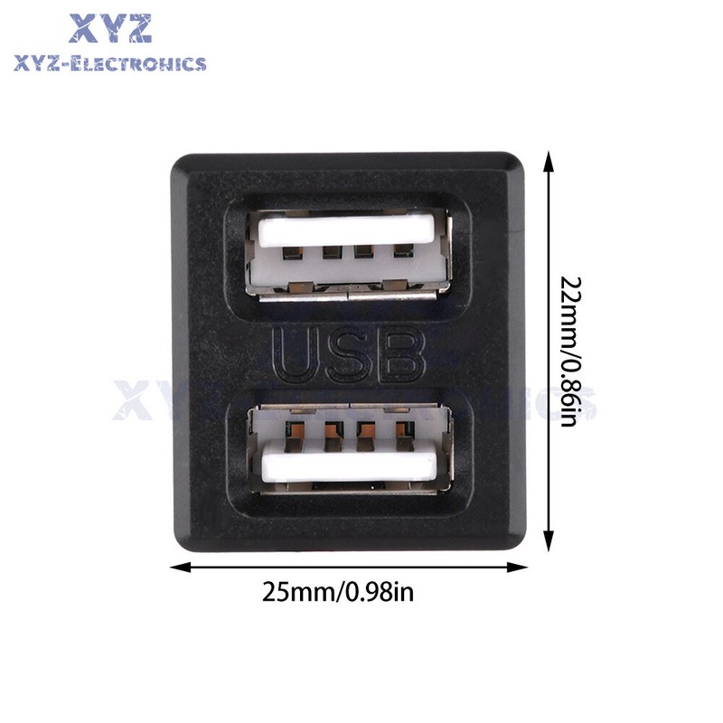 Dual USB Female Base Type-C Charging Socket Power Socket with Cable Connector gallery