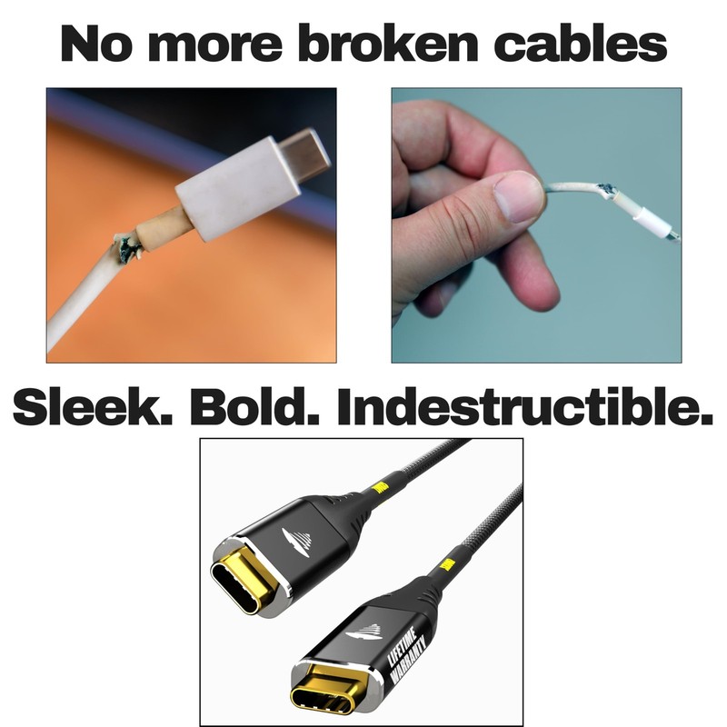 SKROOZ 240W USB-C to USB-C Cable (3.3ft) – USB4-40Gbps Data Transfer & 8K Vid... gallery