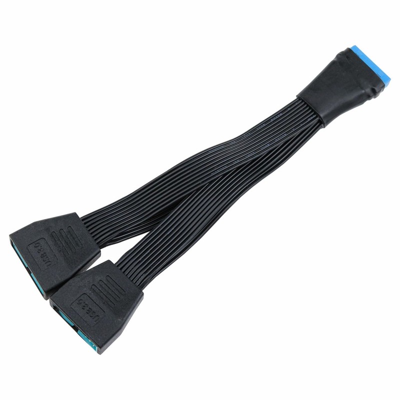 USB 3.0 Interface Extension Cable 19-pin to Dual 20-pin Adapter Splitter 1 PCS gallery