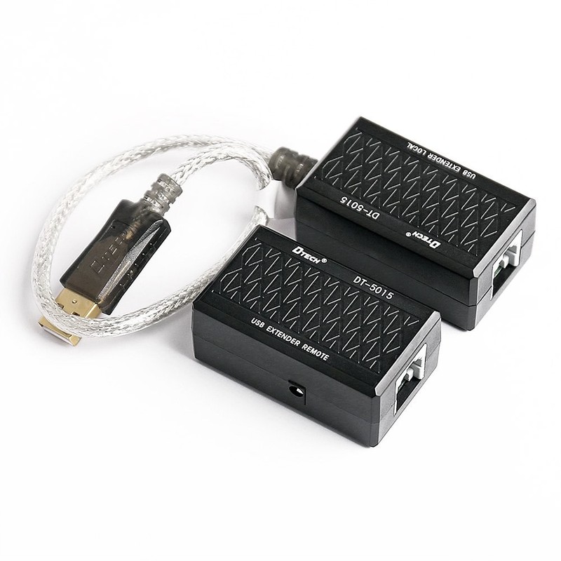 USB Extension Adapter USB to RJ45 Extender Over Cat5 Cat5e Ethernet Cable Set... gallery