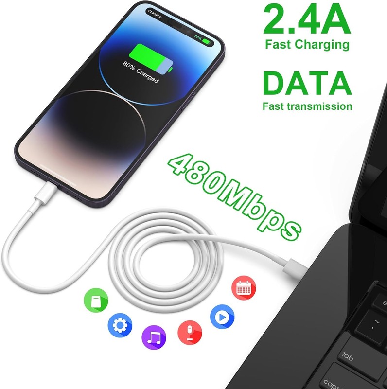 5-Pack 6FT USB-C to Cable – Fast Charging iPhone MFi gallery