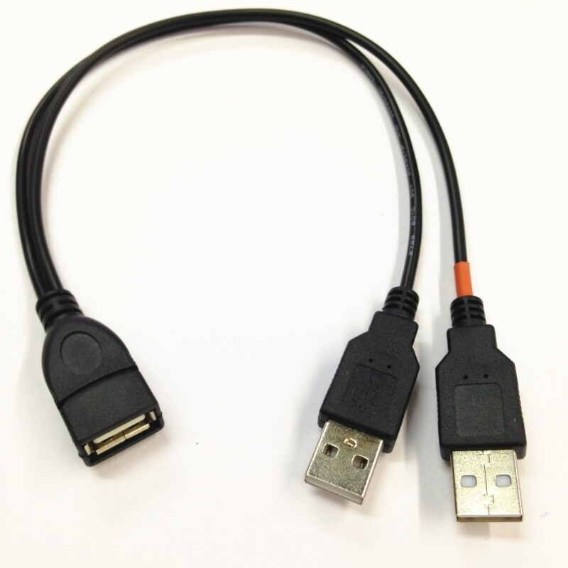 Flexible USB2.0 Splitter Cable for Multiple Device Connection Power Cable