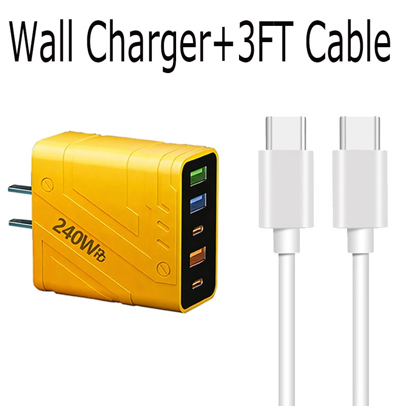 240W Supe Fast Charging USB Type C Wall Charger For Samsung iPhone Android Phone