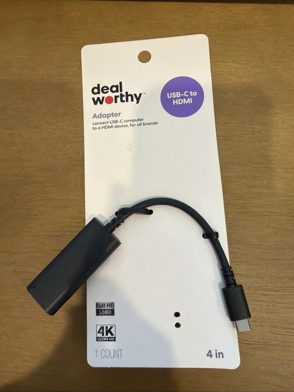 HeyDay USB Type C To HDMI Adapter Black