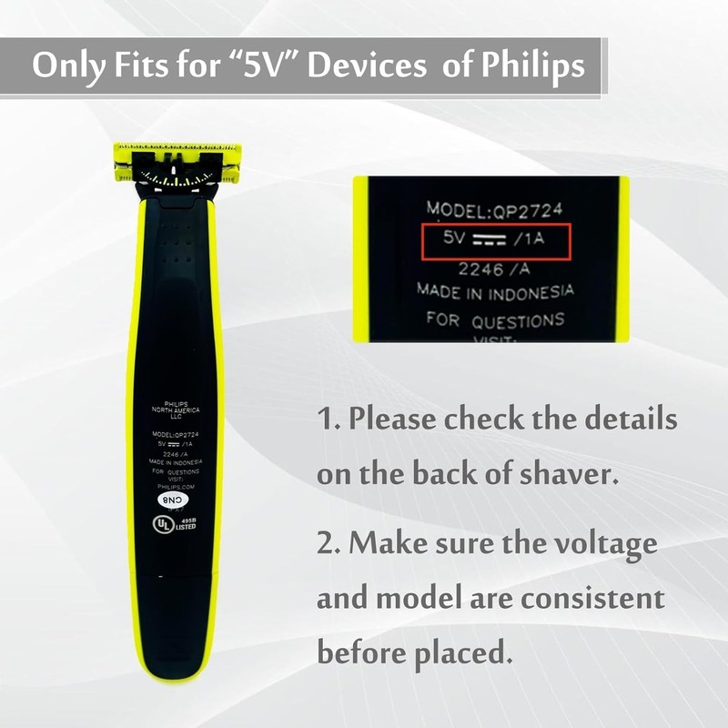 Replacement USB Charger Set for Philips OneBlade & Norelco - 3.3FT TPE Cables gallery