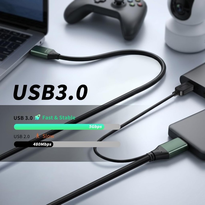 30Ft USB 3.0 Cable Male to Male Type A to A Cable for Data Transfer,Hard Driv... gallery