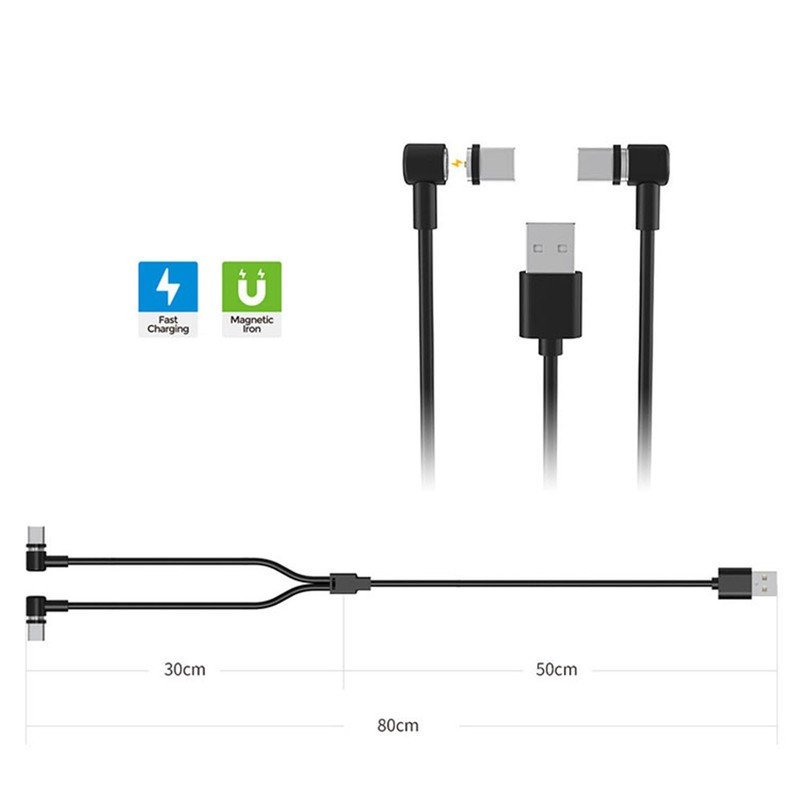Magnetic Charging Cable One Out Two Charging Cable for PSVR2/Switch/PS5 gallery