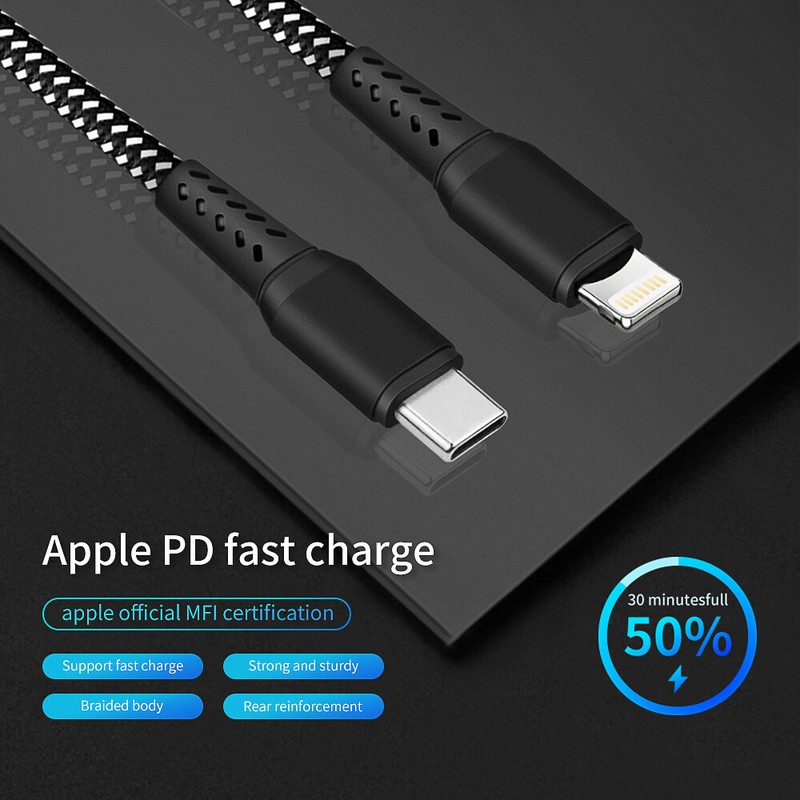 Lighting to USB-C Cable For iPhone/iPad/iPod to Charge/Sync Cord MFI Certified gallery
