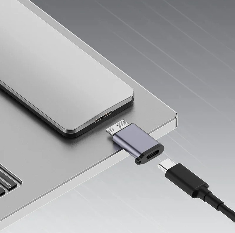 Micro B USB 3.0 Male to Type-C Female Adapter: Fast Data Transfer HDD Connector gallery