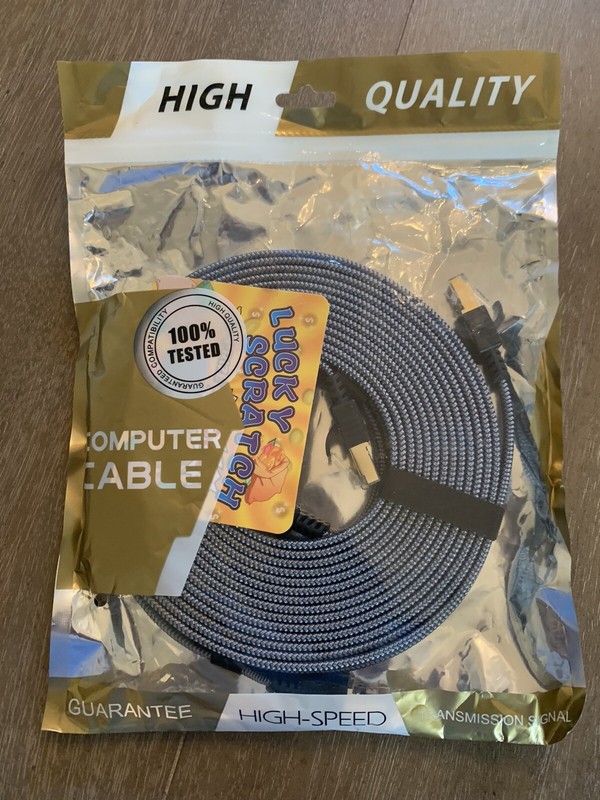 2 pack high speed Ethernet computer cable 5 meters 16 feet each (p-25)