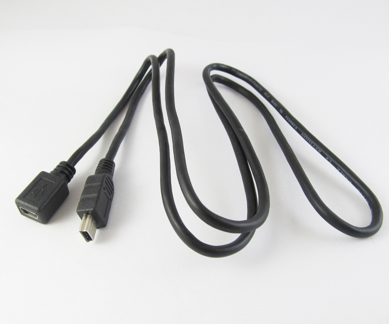 1set New Mini USB 5pin Male to Female Jack extension cable 1M gallery