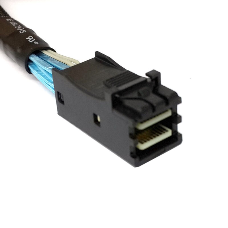Cablecy Internal Mini SAS SFF-8643 Host to 4 SATA 7pin Hard Disk Fanout gallery