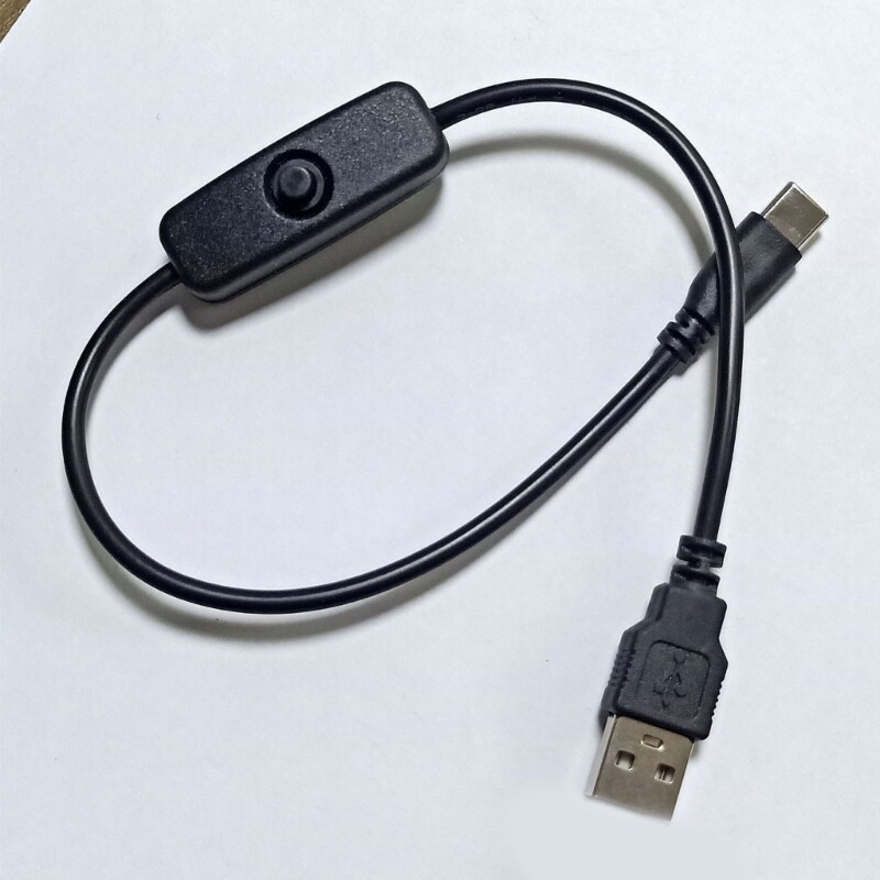 30cm Long USB to Type C Power Cable Extension Wire for LED Light Desktop Fan Toy gallery
