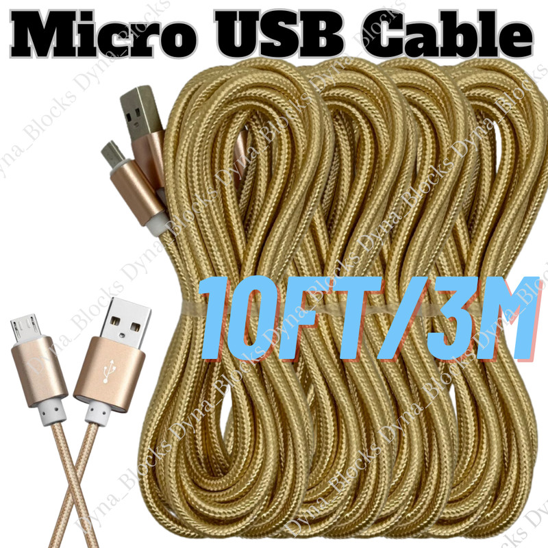 Heavy Duty Micro USB Fast Charger Data Cable Cord For Samsung Android HTC LG Lot