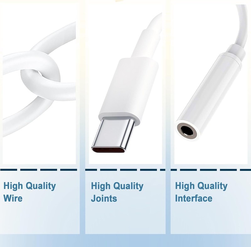 1-3 x USB-C Type C to 3.5mm AUX Headphone Jack Adapter Lot For iPhone 15/Android gallery