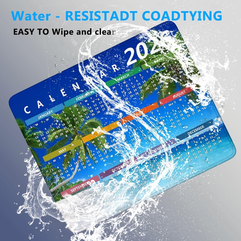 2026 Calendar Mouse Pad with Stitched Edges, Gaming Rectangle Mousepad for Co... gallery