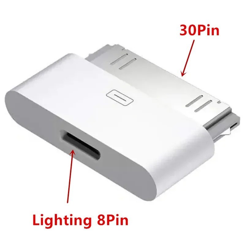 30-Pin To USB C Adapter Charging Data SyncConverter for IPhone 4 4S 3GS IPad 3 2