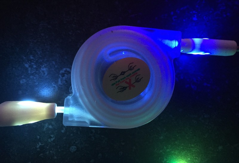 RETRACTABLE LED USB Data Sync Cable charger FOR iphone 6 plus 5S & ipod touch 5 gallery